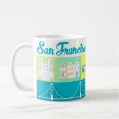 San Francisco Icons Iconic Souvenir Modern Bright Koffiemok (Links)