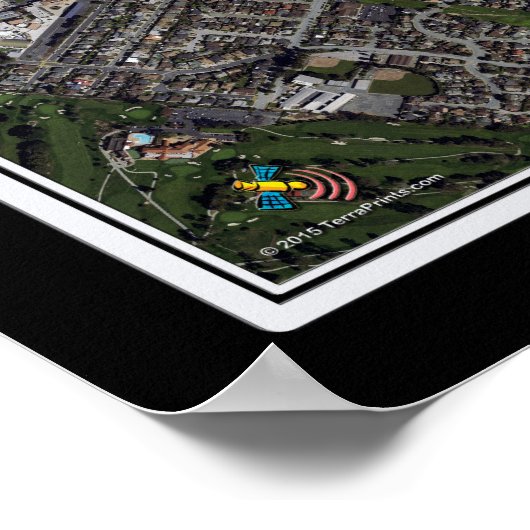 San Francisco Intl Airport Satellite Map Poster (Hoek)