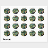 San Francisco kabelbaan Ronde Sticker (Vel)