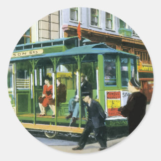 San Francisco kabelbaan Ronde Sticker