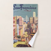  San Francisco kabelbanen reizen Poster Art Bad Handdoek (Handdoek)
