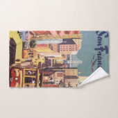  San Francisco kabelbanen reizen Poster Art Bad Handdoek (Handdoek)