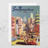  San Francisco kabelbanen reizen Poster Art Kaart (Voorkant / Achterkant)