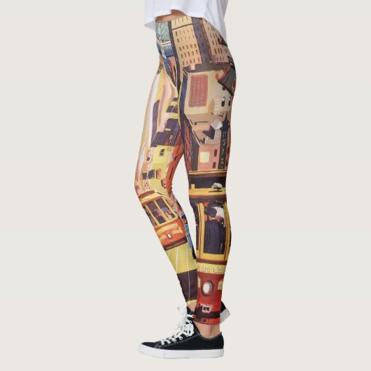 San Francisco kabelbanen reizen Poster Art Leggings (Links)