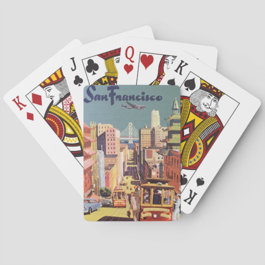  San Francisco kabelbanen reizen Poster Art Pokerkaarten (Achterkant)