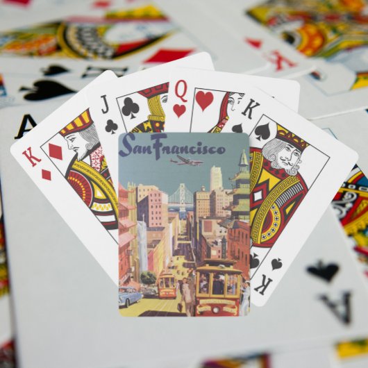  San Francisco kabelbanen reizen Poster Art Pokerkaarten