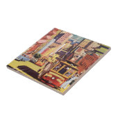  San Francisco kabelbanen reizen Poster Art Tegeltje (Zijkant)