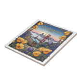 San Francisco kabeltram ansichtkaart Tegeltje (Zijkant)