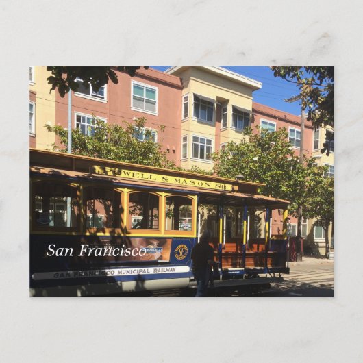 San Francisco Kabeltram Briefkaart (Voorkant)