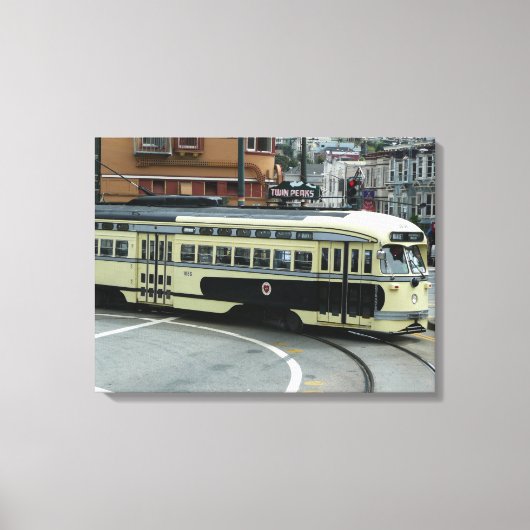 San Francisco Kabeltram Canvas Afdruk (Voorkant)