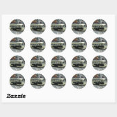 San Francisco kabeltram Ronde Sticker (Vel)