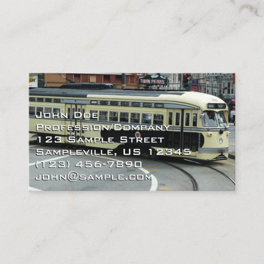 San Francisco Kabeltram Visitekaartje (Voorkant)