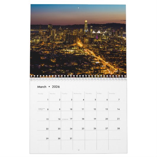 San francisco kalender (Mar 2026)