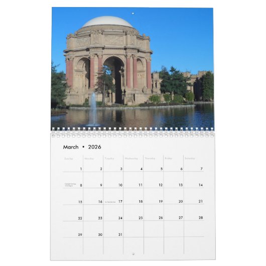 San Francisco Kalender (Mar 2026)