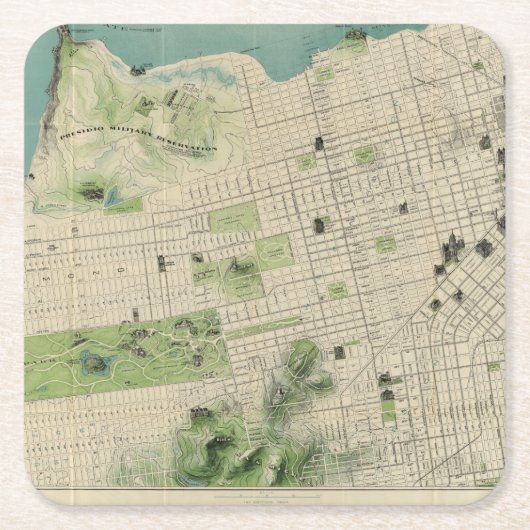 San Francisco Kartonnen Onderzetters (Voorkant)