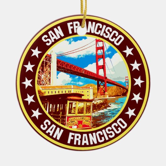 San Francisco Keramisch Ornament (Voorkant)