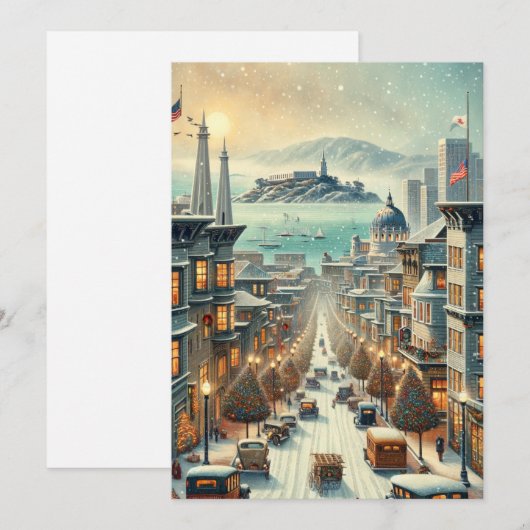 San Francisco Kerst Elegance - Kaart (Voorkant / Achterkant)
