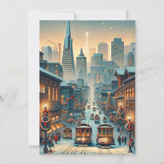 San Francisco Kerst Elegantie - kerstkaart (Voorkant)