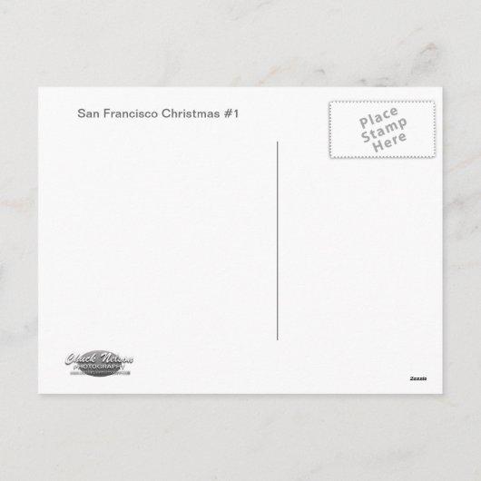 SAN FRANCISCO KERSTMIS #1 FEESTDAGENKAART (Achterkant)