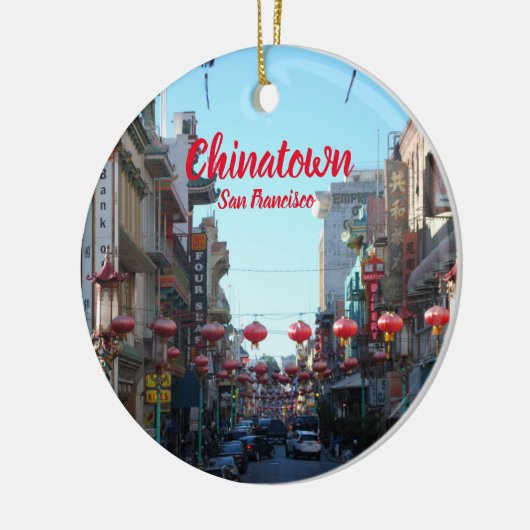 San Francisco Kerstversiering Keramisch Ornament (Links)