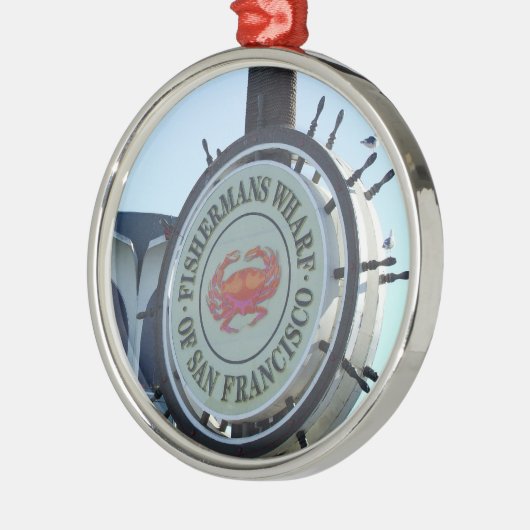 San Francisco Kerstversiering Metalen Ornament (Links)