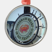 San Francisco Kerstversiering Metalen Ornament (Voorkant)