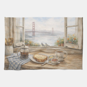 San Francisco Keuken Waterverf Golden Gate Theedoek