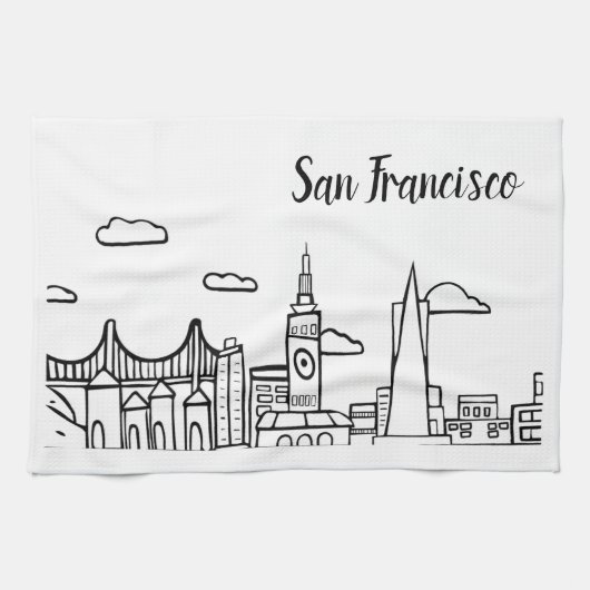 San Francisco Kitchen Dish Towel Theedoek (Horizontaal)