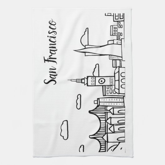 San Francisco Kitchen Dish Towel Theedoek (Verticaal)