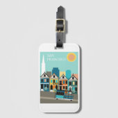 San Francisco Kunst Bagagelabel (Voorkant (verticaal))