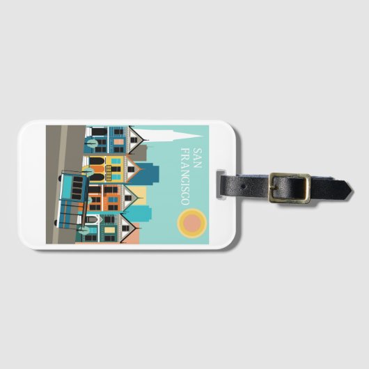 San Francisco  Kunst Bagagelabel (Voorkant (horizontaal))