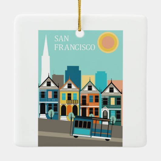 San Francisco  Kunst Keramisch Ornament (Achterkant)
