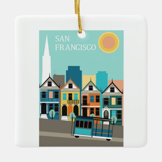 San Francisco  Kunst Keramisch Ornament (Voorkant)