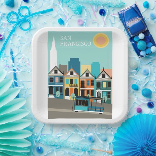 San Francisco  Kunst Papieren Bordje (Feest)