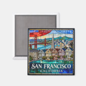 San Francisco kustskyline 🌉 Magneet (Voorkant / Achterkant)
