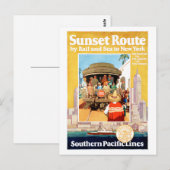 San Francisco LA Vintage Travel Poster Briefkaart (Voorkant / Achterkant)