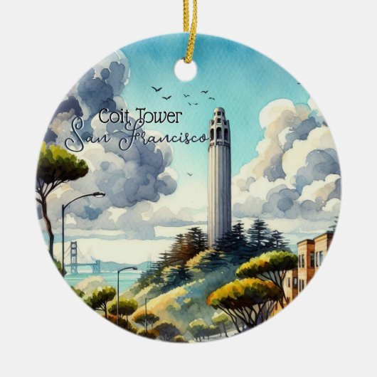 San Francisco Landmark Souvenir Keramisch Ornament (Voorkant)