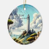 San Francisco Landmark Souvenir Keramisch Ornament (Links)