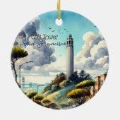 San Francisco Landmark Souvenir Keramisch Ornament (Achterkant)