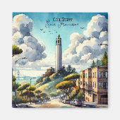 San Francisco Landmark Souvenir Magneet (Voorkant)