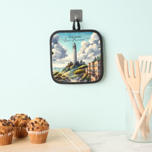 San Francisco Landmark Souvenir Pannenlap (Insitu(Ophanging))