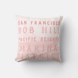 San Francisco Landmarks   Roze Kussen