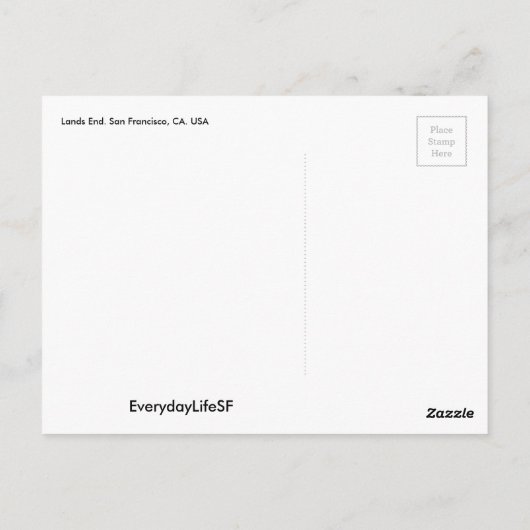 San Francisco Lands End #2 Briefkaart (Achterkant)
