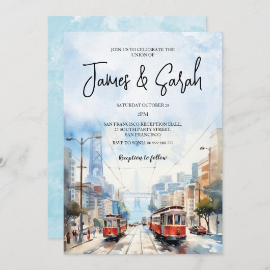San Francisco Landschap Huwelijksbestemming Kaart (Voorkant / Achterkant)