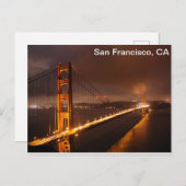 San Francisco Late Night Uitzicht Briefkaart (Voorkant / Achterkant)