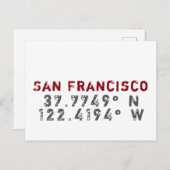 San Francisco Latitude-Briefkaart Briefkaart (Voorkant / Achterkant)