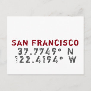 San Francisco Latitude-Briefkaart Briefkaart