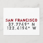 San Francisco Latitude-Briefkaart Briefkaart (Voorkant)