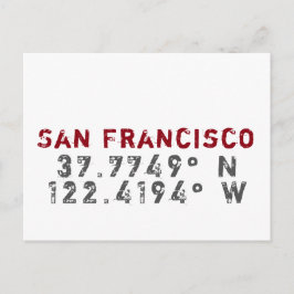 San Francisco Latitude-Briefkaart Briefkaart
