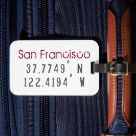 San Francisco Latitude Longitude Bagagelabel